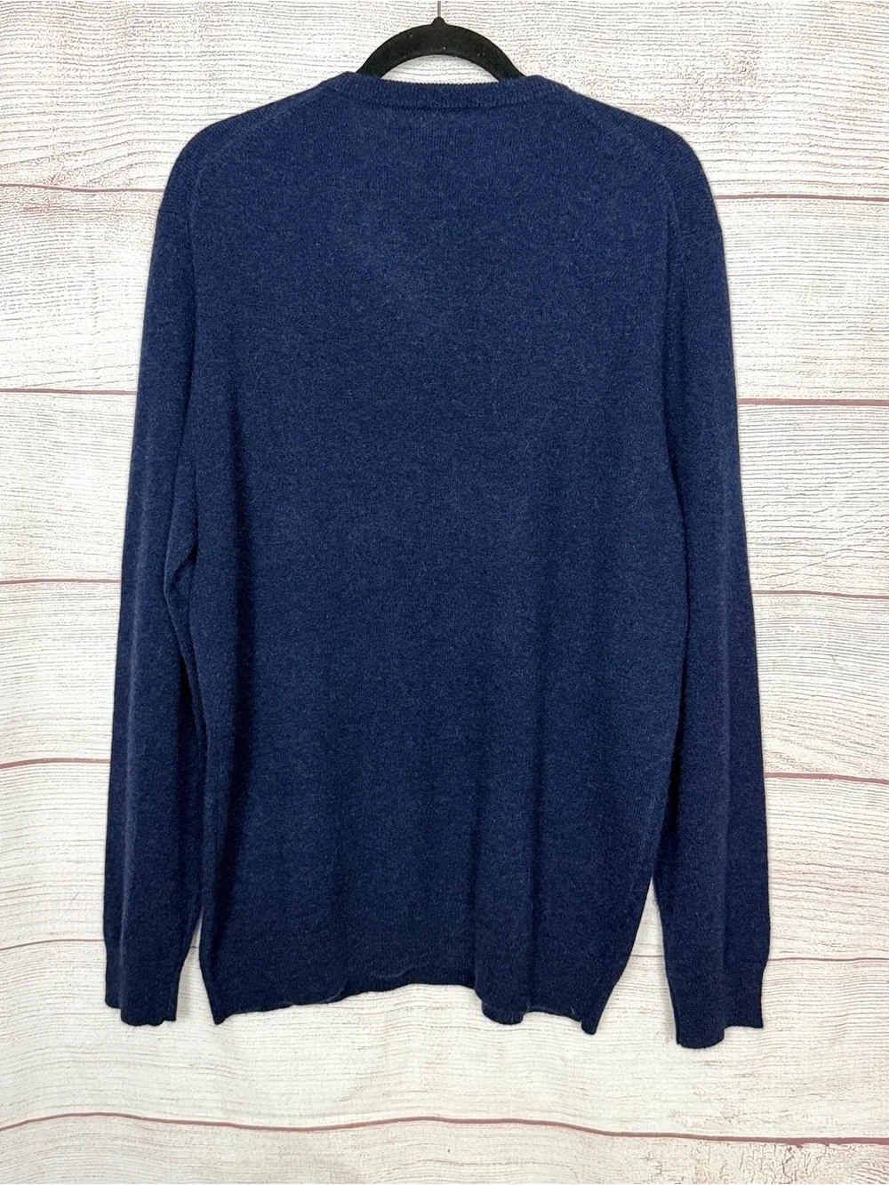 NWT Club Room Crewneck Cashmere Sweater Pullover Navy Blue Men's size L Luxury